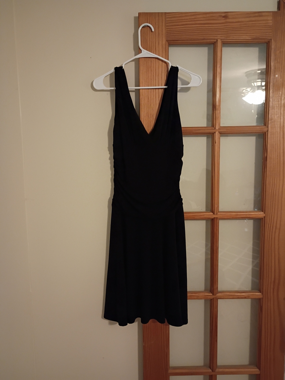 Velvet Torch Black V-Neck Sleeveless A-Line Dress